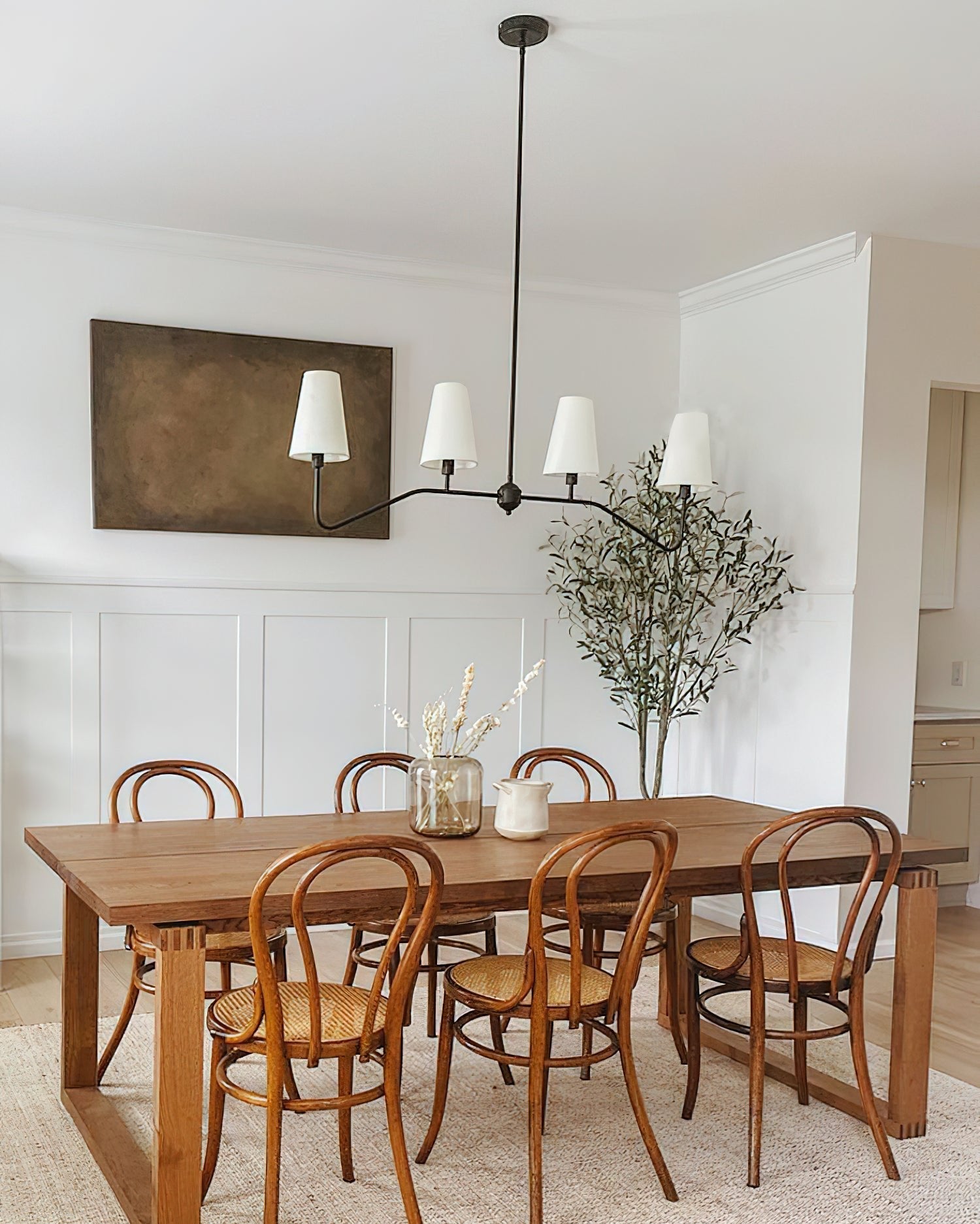 Lustra Chandelier Brass Curved Beige Linear - Letslighting