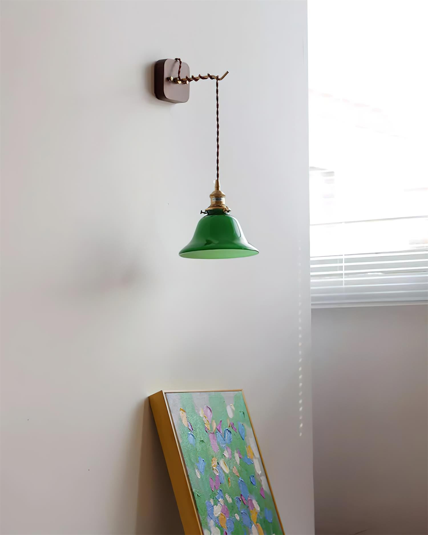 Bell Wall Lamp Brass Green Modern - Letslighting
