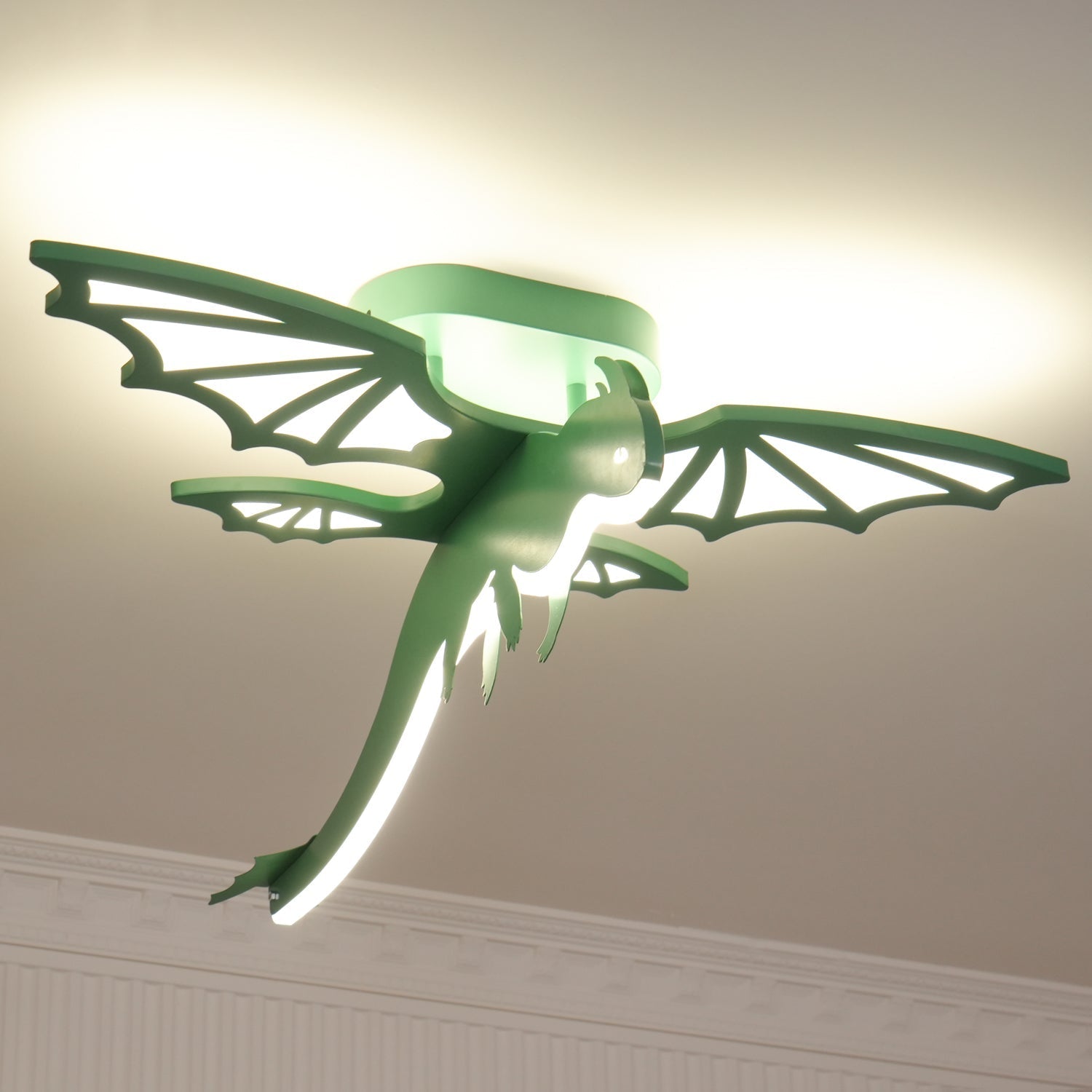 Lustra Ceiling Light Green Dinosaur LED - Letslighting