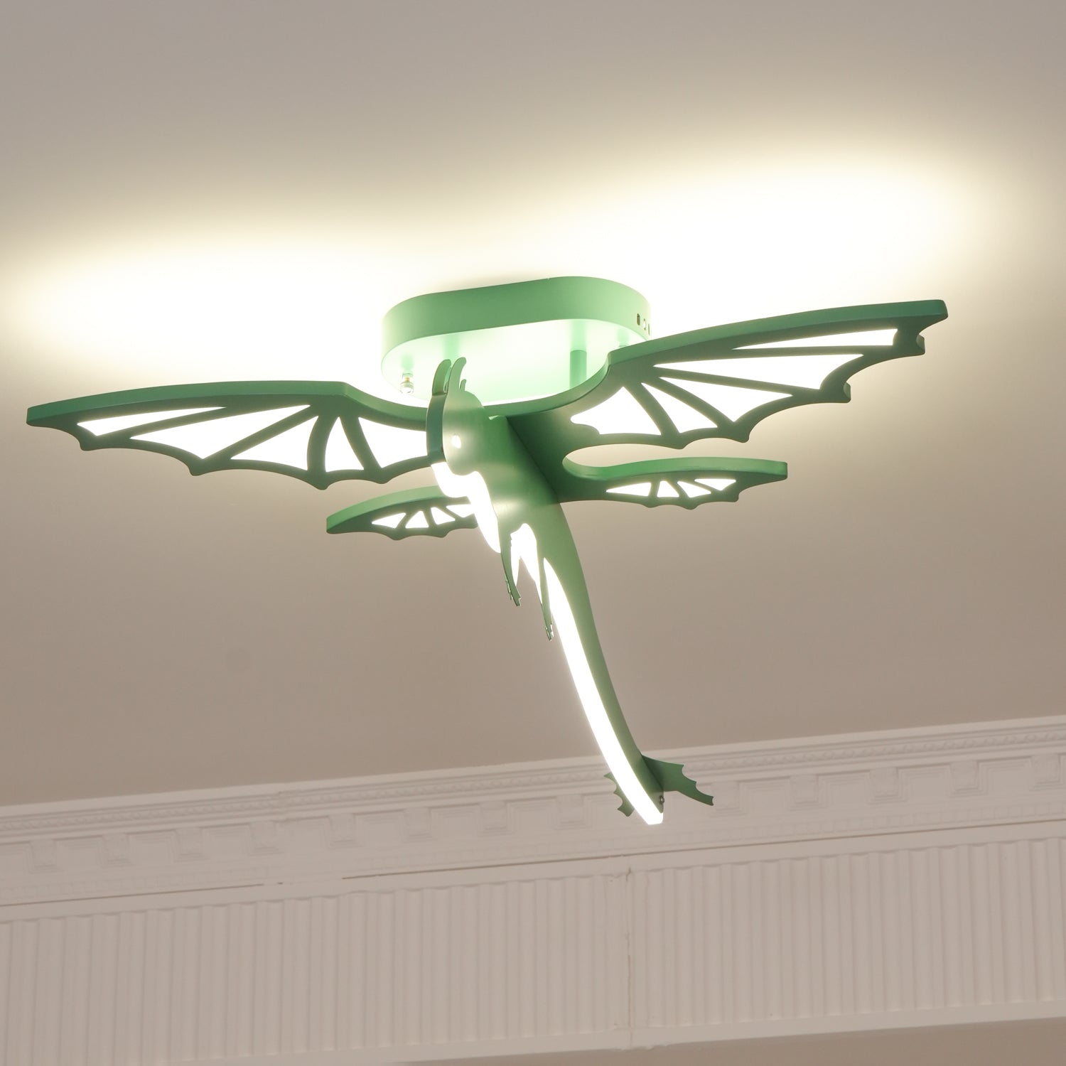Lustra Ceiling Light Green Dinosaur LED - Letslighting