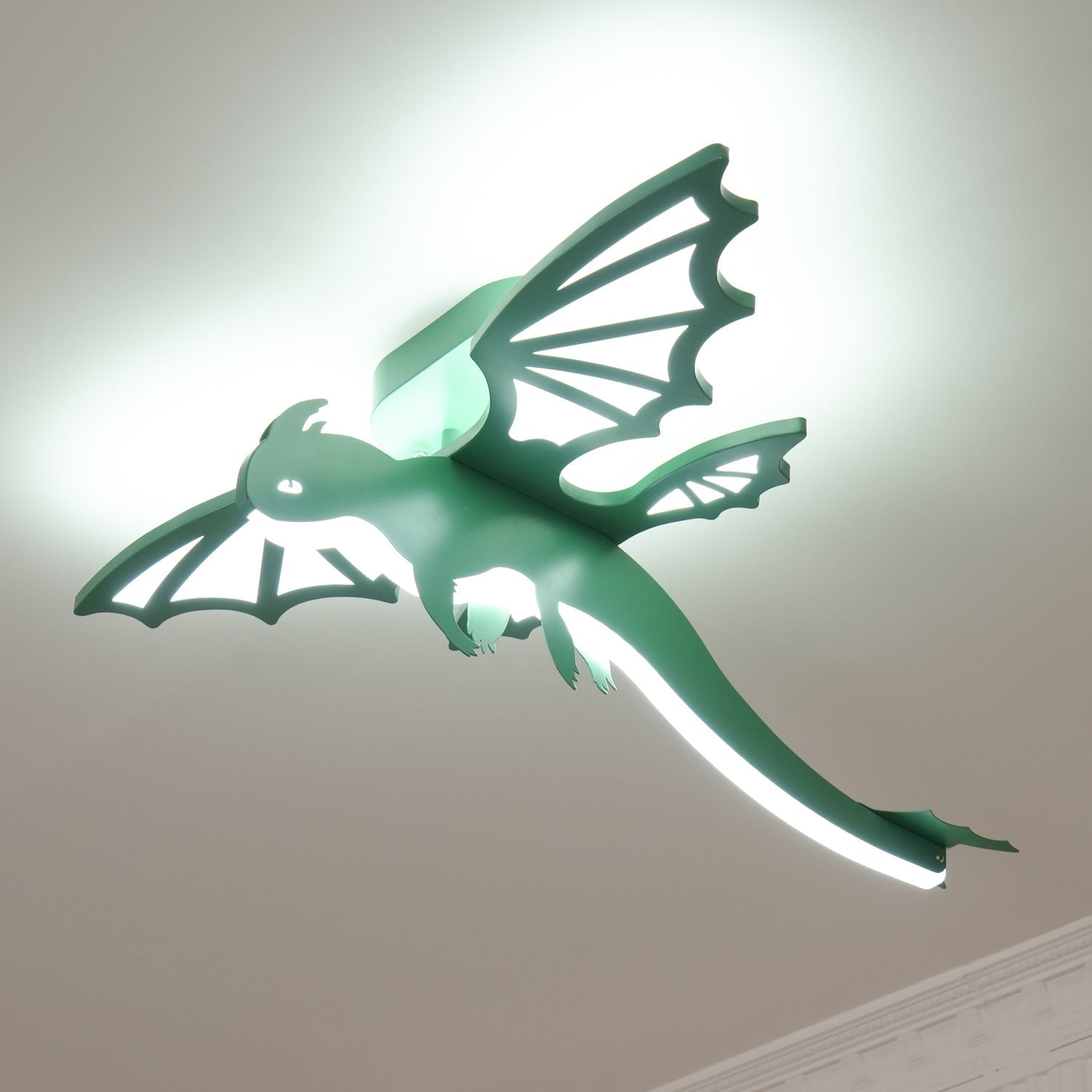 Lustra Ceiling Light Green Dinosaur LED - Letslighting