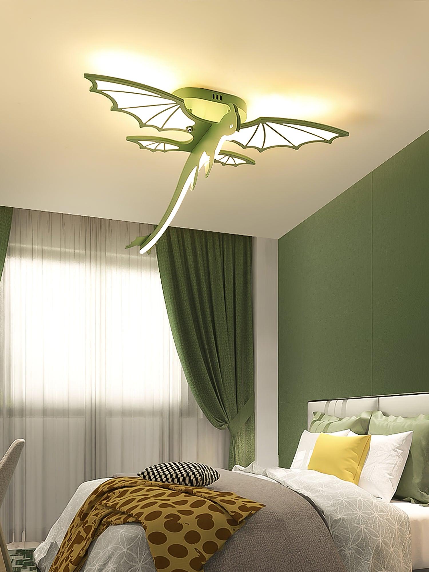 Lustra Ceiling Light Green Dinosaur LED - Letslighting