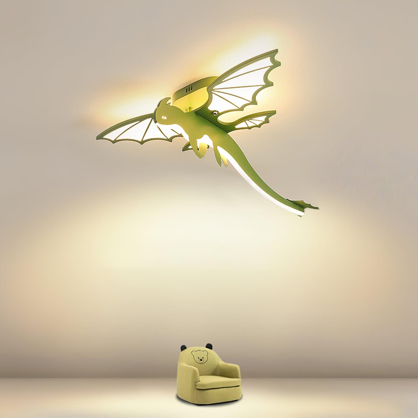 Lustra Ceiling Light Green Dinosaur LED - Letslighting