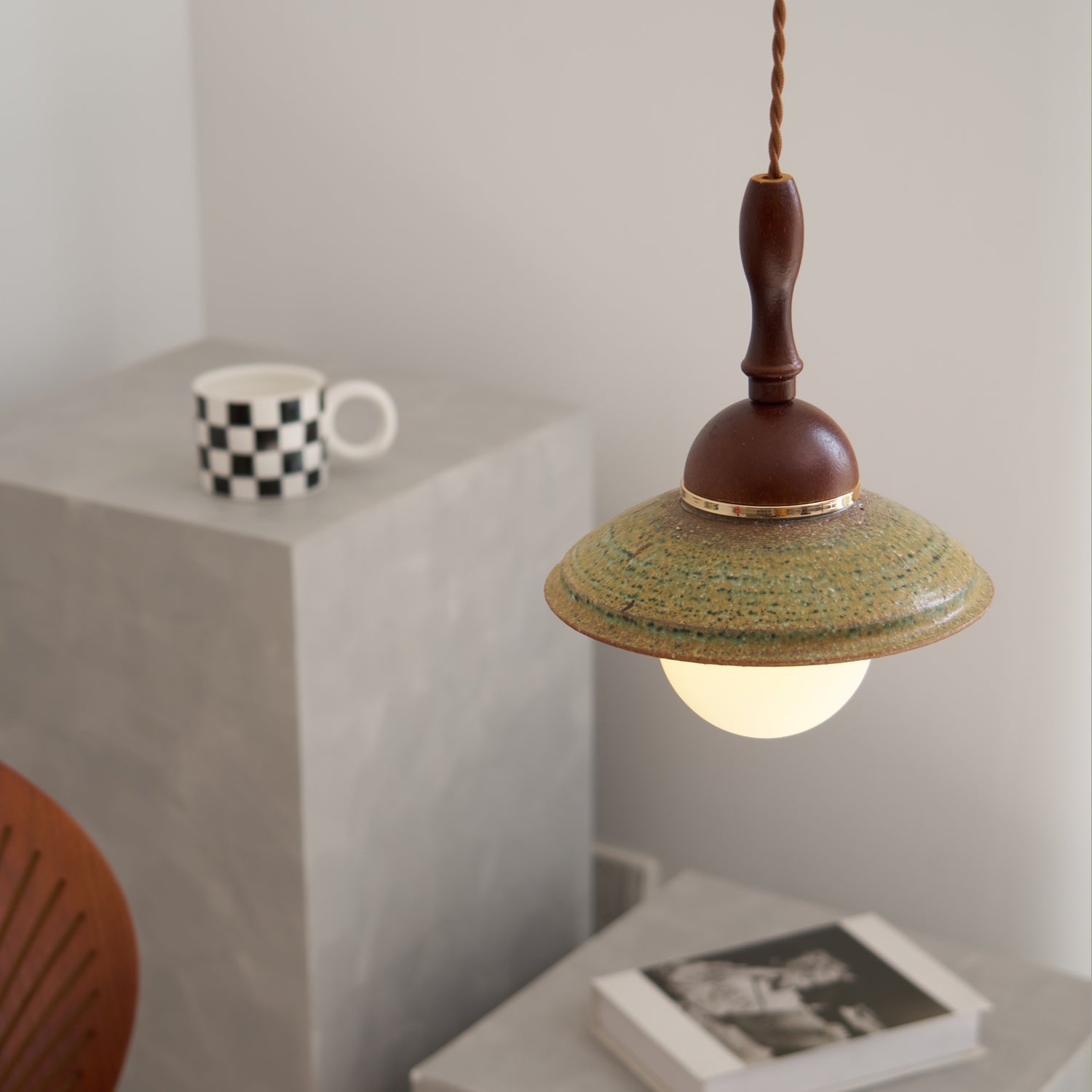 Ulsilia Nordic Art Wood Ceramics Pendant Lamp - Letslighting