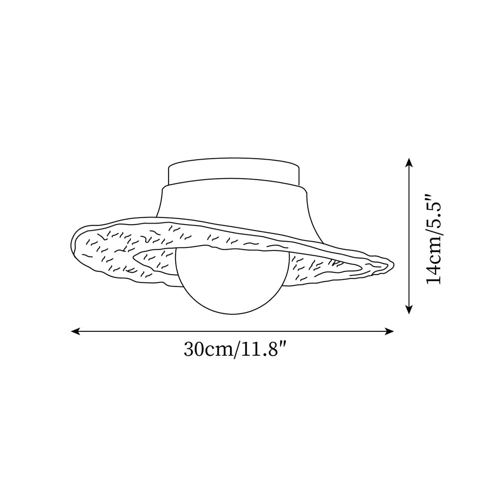 Nivra Hat Ceiling Light - Letslighting