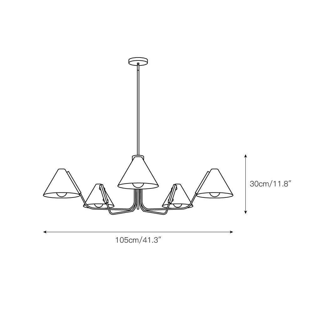 Cucarara Vintage Industrial Isle Black Chandelier - Letslighting