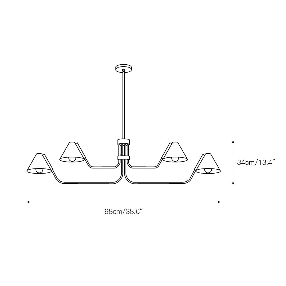 Cucarara Vintage Industrial Isle Black Chandelier - Letslighting