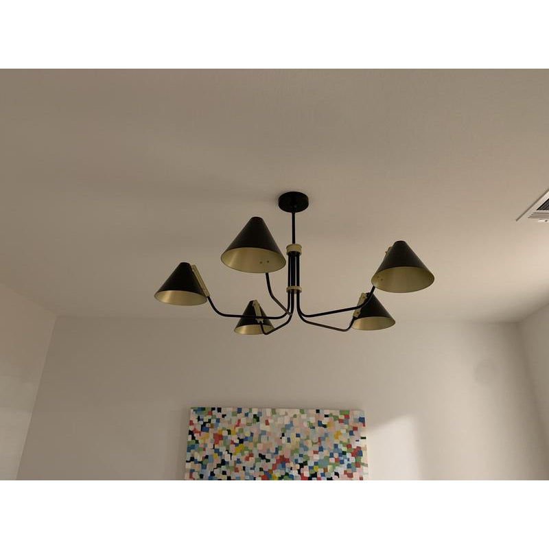 Cucarara Vintage Industrial Isle Black Chandelier - Letslighting