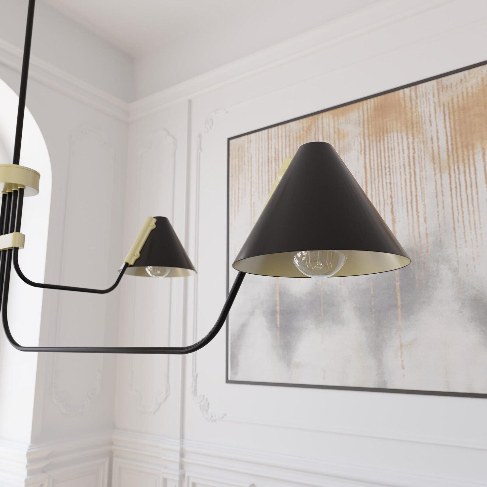Cucarara Vintage Industrial Isle Black Chandelier - Letslighting