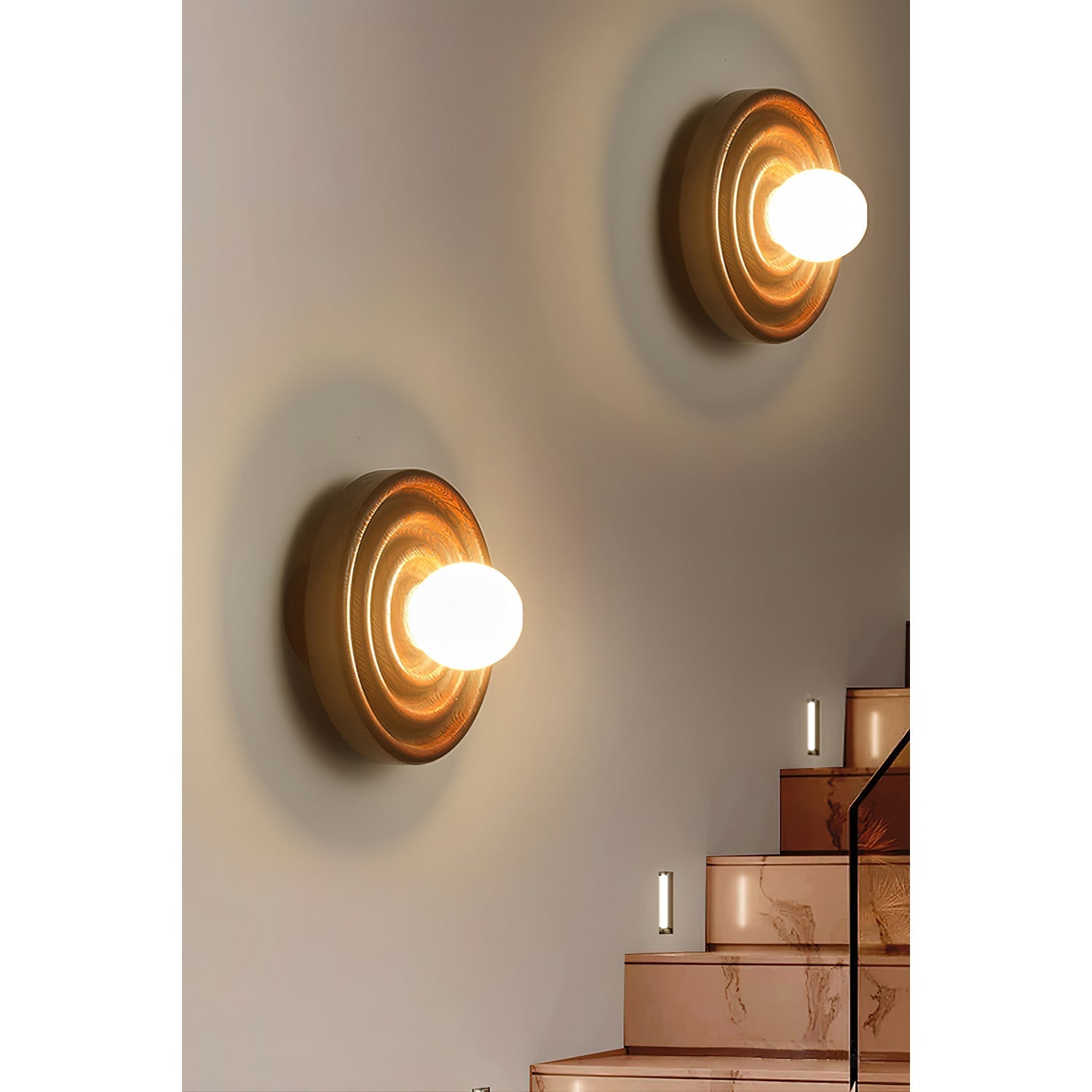 Ultalora Modern Minimalist Wood Glass Wall Lamp - Letslighting