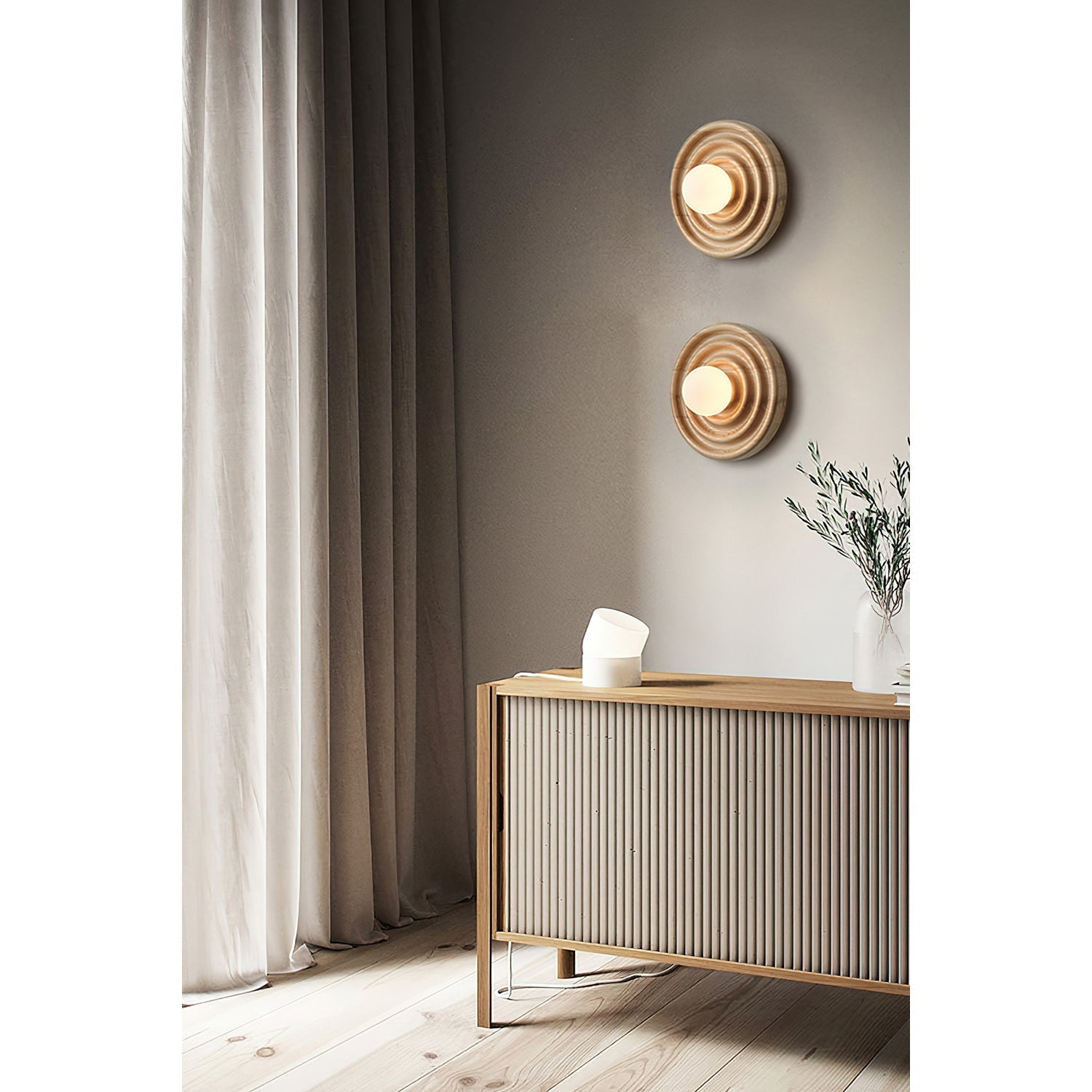 Ultalora Modern Minimalist Wood Glass Wall Lamp - Letslighting