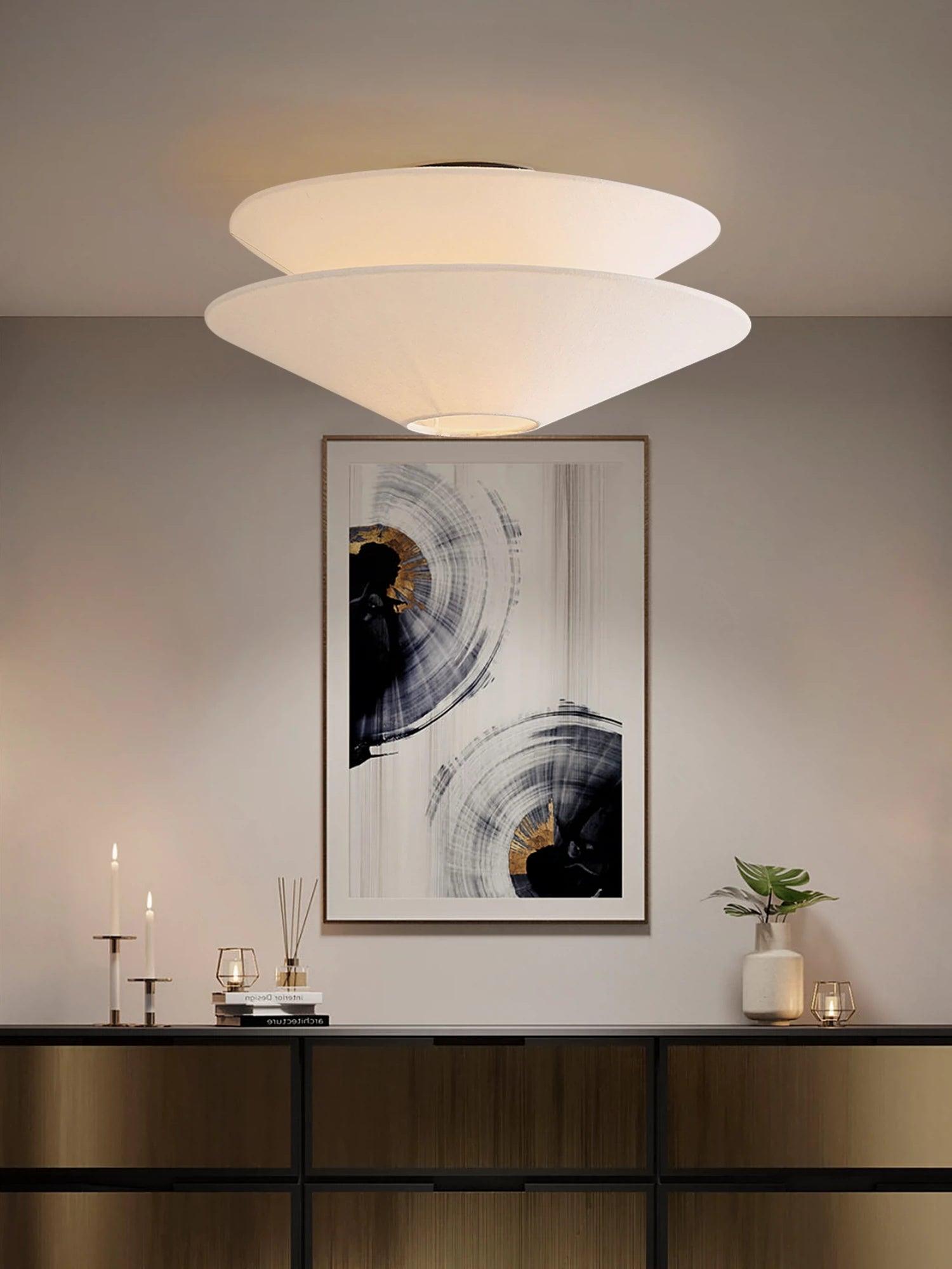 Eon Nordic Art Fabric Flushmount Ceiling Light - Letslighting