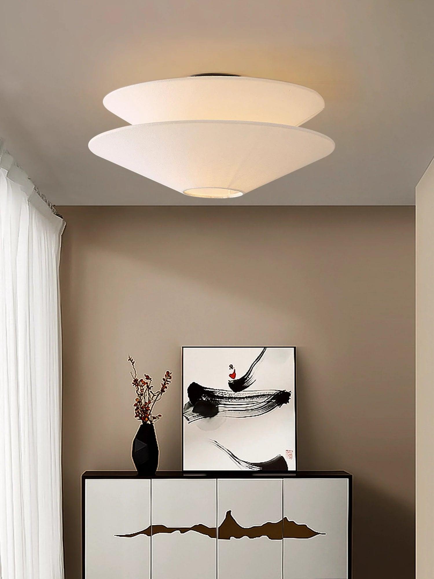 Eon Nordic Art Fabric Flushmount Ceiling Light - Letslighting