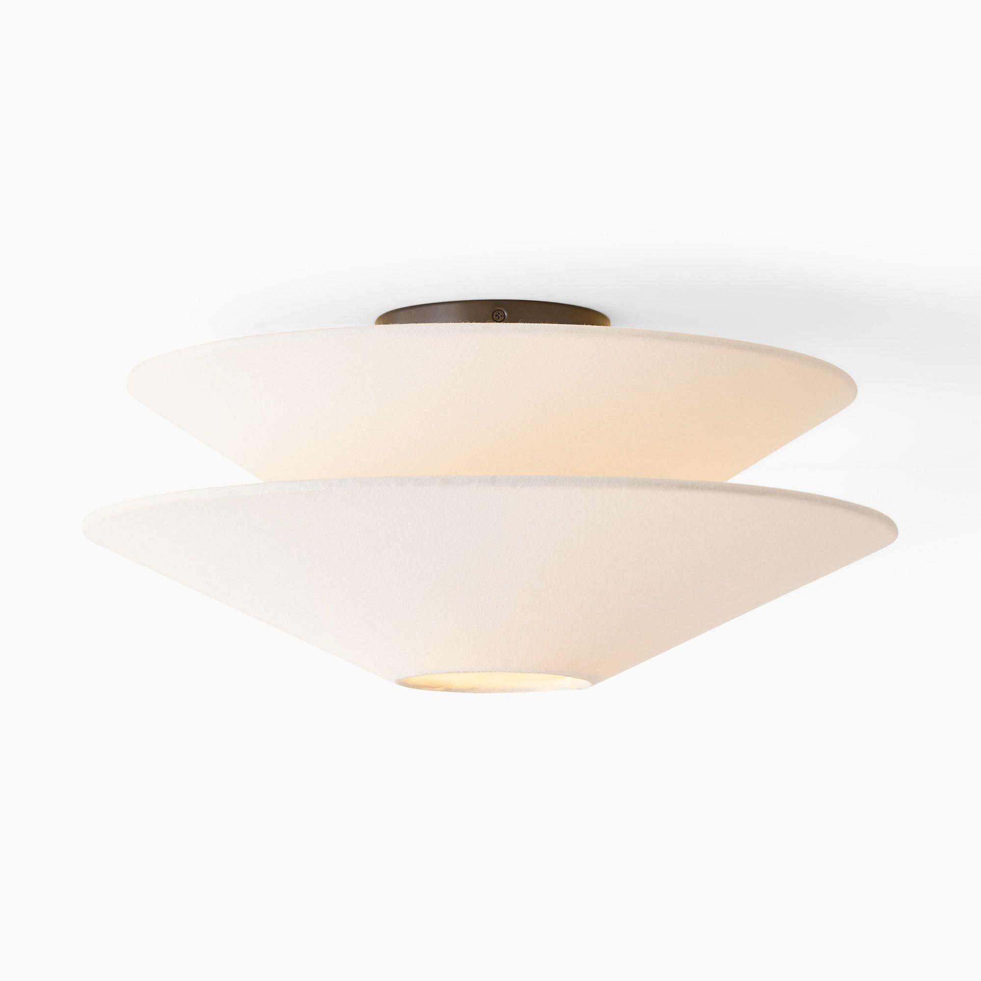 Ritta Double Cone Ceiling Light Fabric - Letslighting