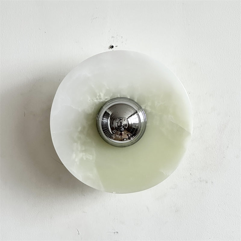 Arsole Modern Minimalist Round Jade Wall Lamp - Letslighting