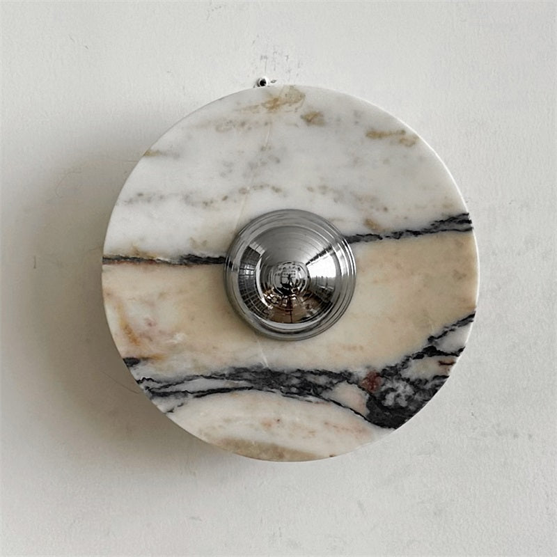 Alter Modern Minimalist Round Marble Sconce Wall Lamp - Letslighting