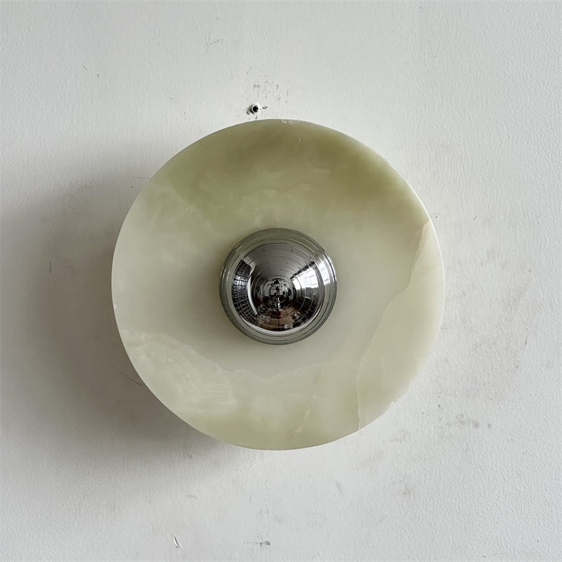 Arsole Modern Minimalist Round Jade Wall Lamp - Letslighting