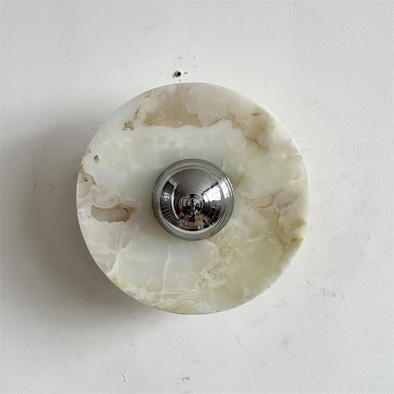 Arsole Modern Minimalist Round Jade Wall Lamp - Letslighting