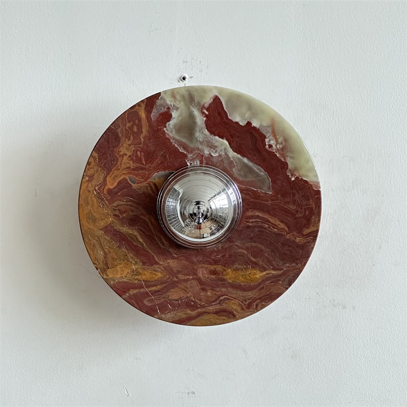 Arsole Modern Minimalist Round Jade Wall Lamp - Letslighting