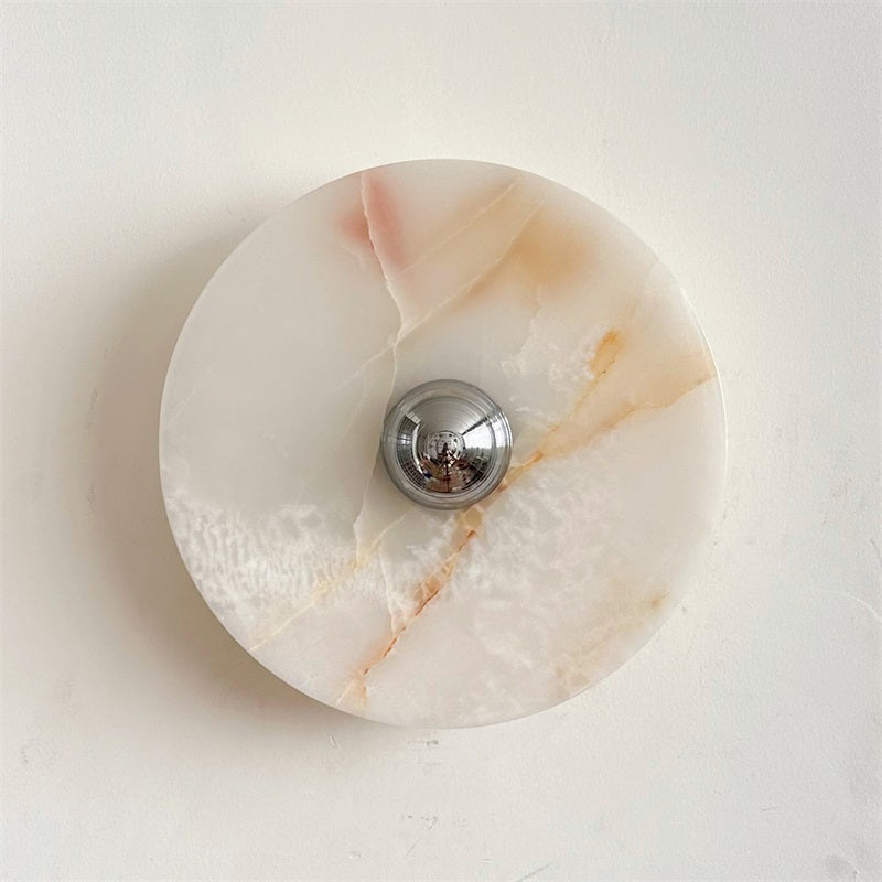 Arsole Modern Minimalist Round Jade Wall Lamp - Letslighting