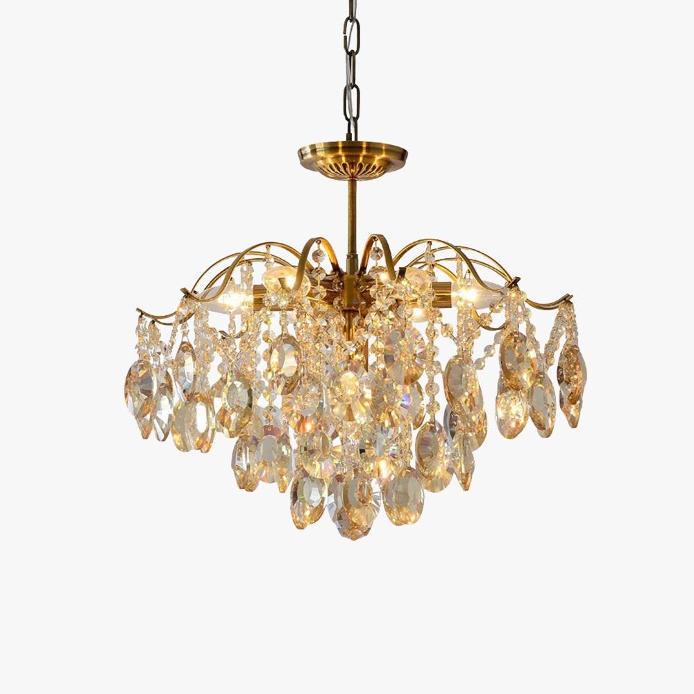 Kristy Retro Crystal Chandelier Glass Metal Living Room