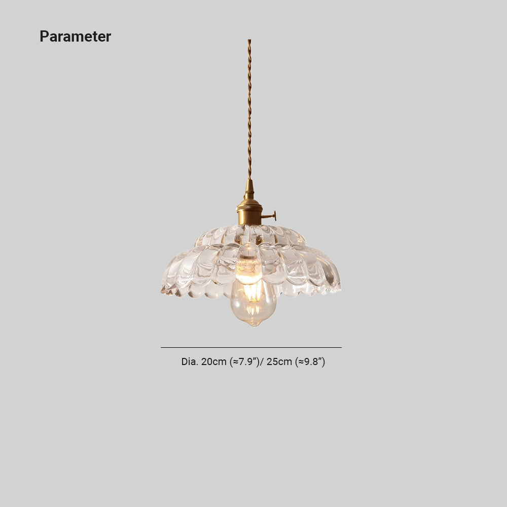Valentina Vintage Pendant Light Metal Glass Bedroom Dining Room