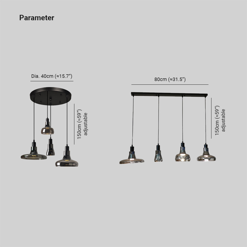 Valentina Modern Pendant Light Glass Living Room