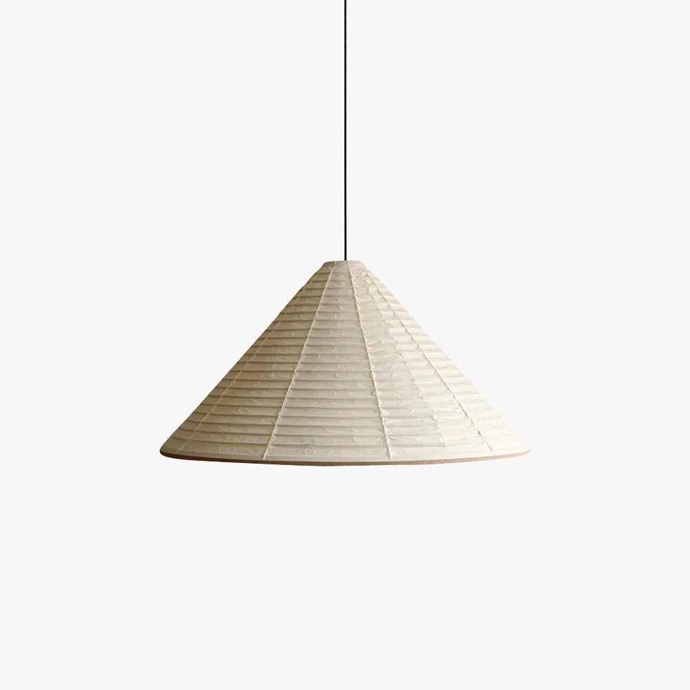 Avi Modern Conical Metal Paper Pendant Light Bedroom - Letslighting