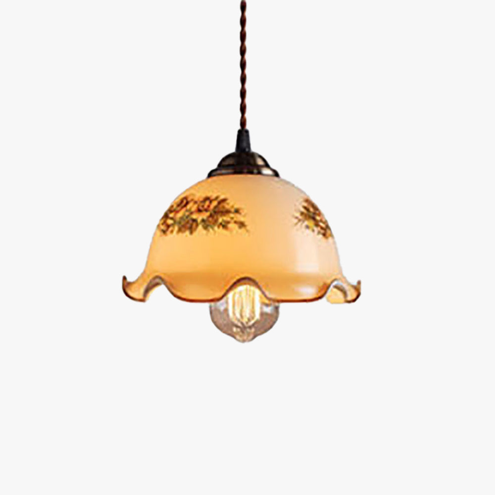 Valentina Modern Flower Metal/Glass Pendant Light Study/Living Room