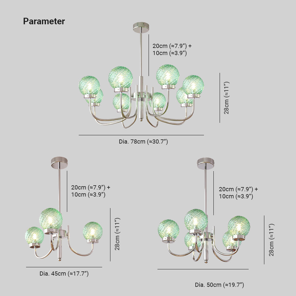 Valentina Fashion LED Pendant Light Glass/Metal Kitchen/Bedroom