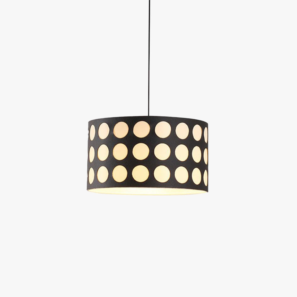 Valentina Retro Round LED Polka Dots Pendant Light Metal/Fabric Living Room - Letslighting