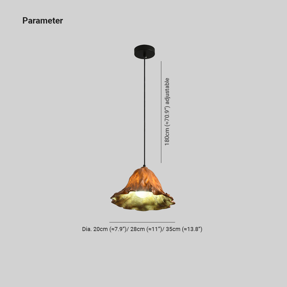 Ritta Art Lotus Leaf LED Pendant Light Resin Dining Room
