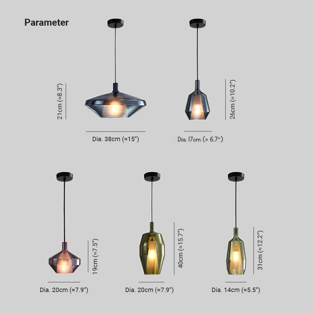 Valentina Modern Glass Pendant Light Livining Room