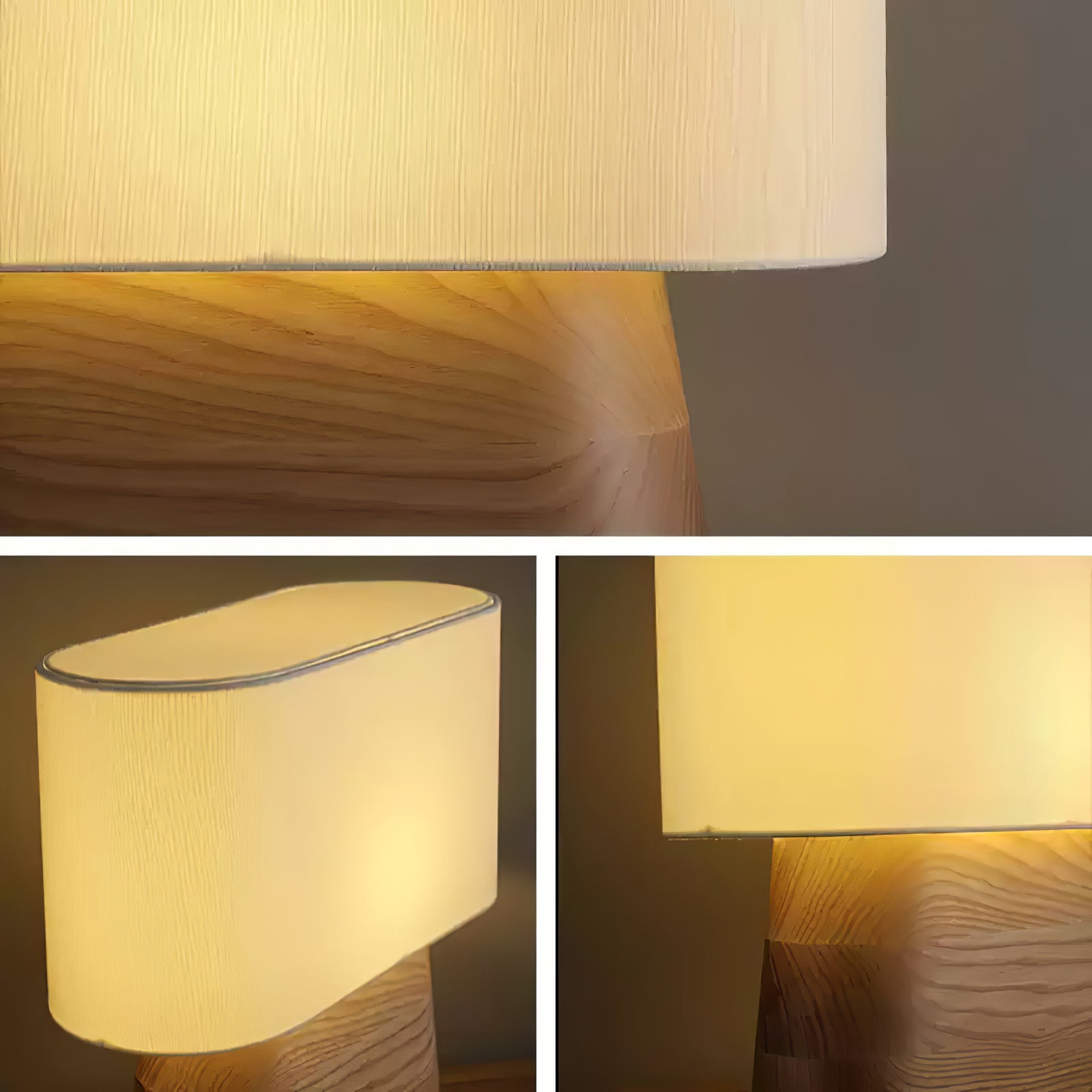 Sylva Wood & Fabric Table Lamp - Letslighting