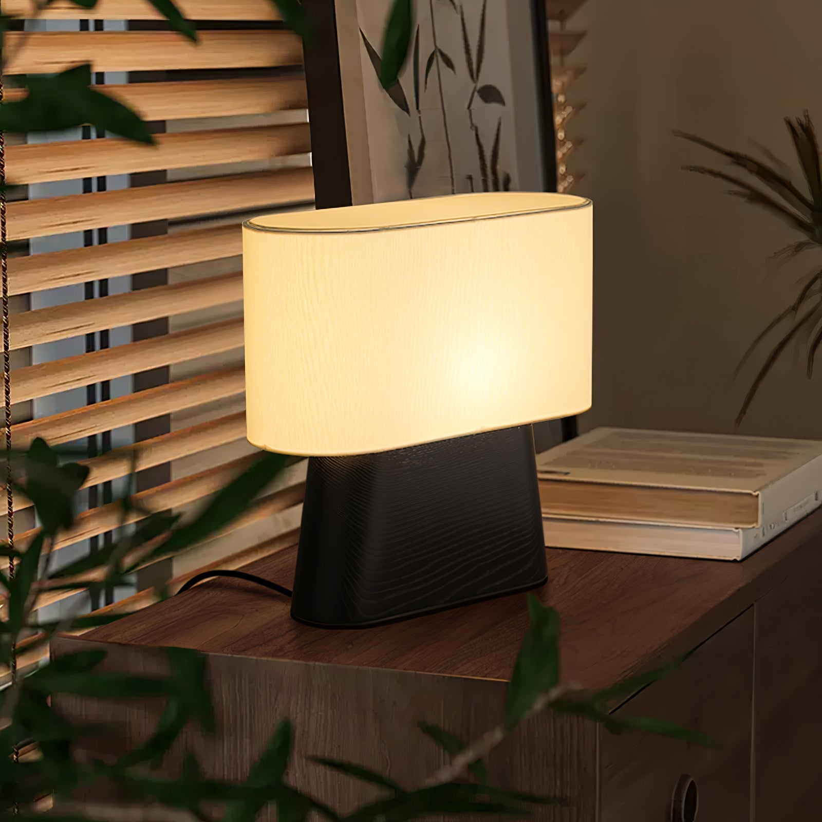 Sylva Wood & Fabric Table Lamp - Letslighting