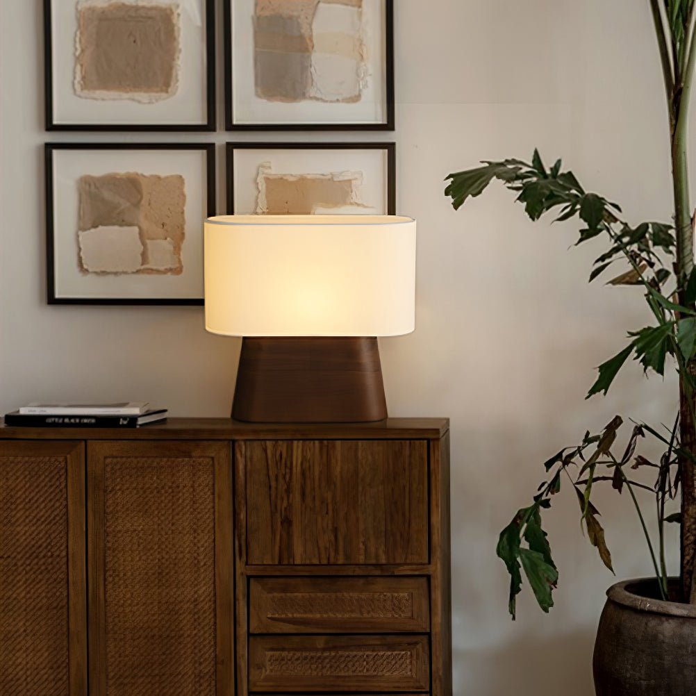 Sylva Wood & Fabric Table Lamp - Letslighting