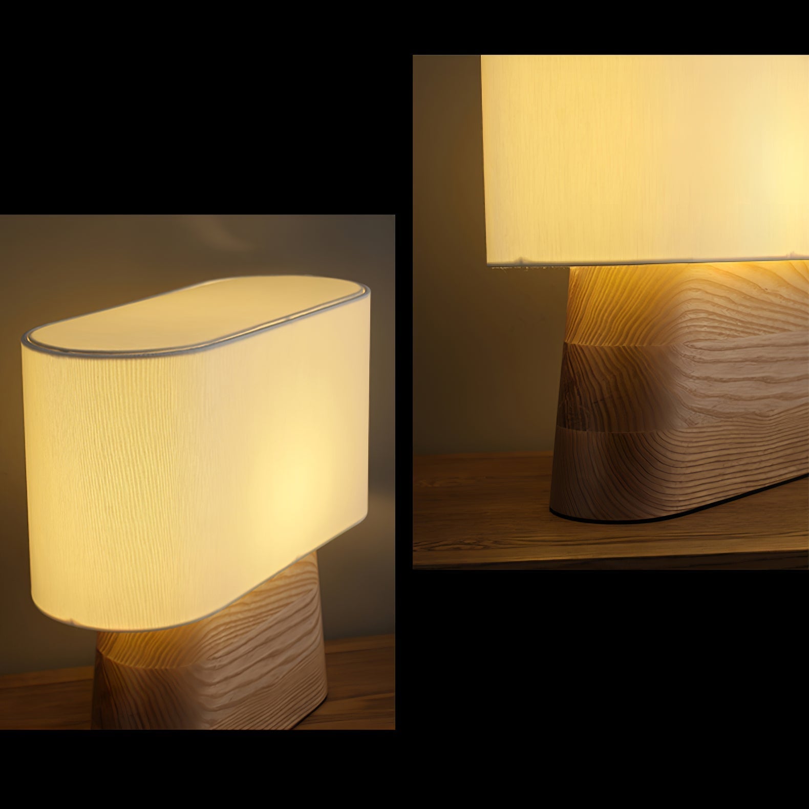 Sylva Wood & Fabric Table Lamp - Letslighting