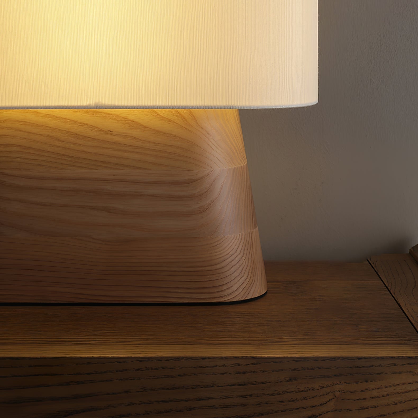 Sylva Wood & Fabric Table Lamp - Letslighting