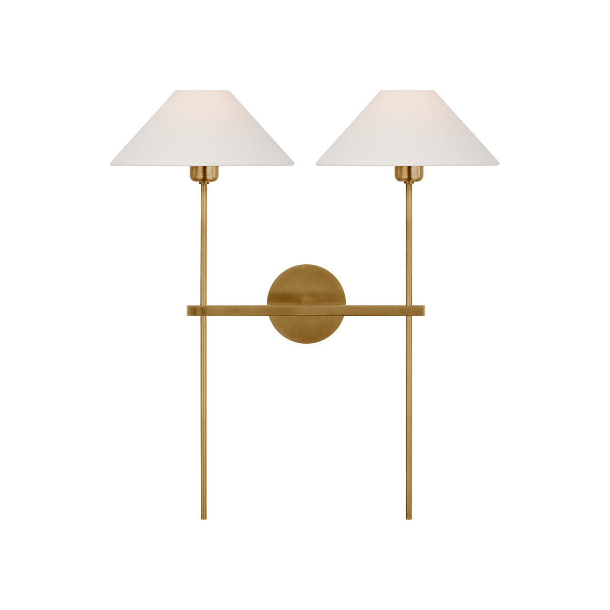 Silva White Cone Shade Wall Lamp Fabric - Letslighting