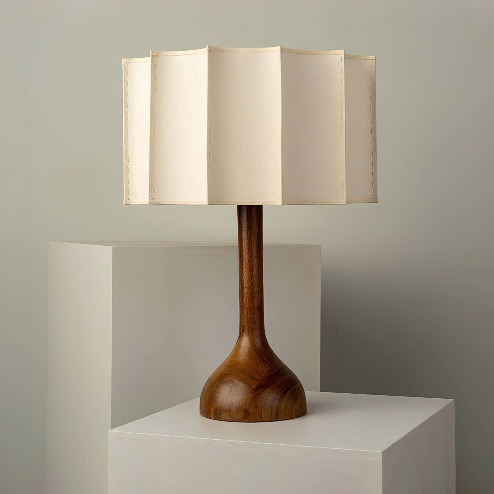 Solstise Wood Fabric Retro Table Lamp - Letslighting