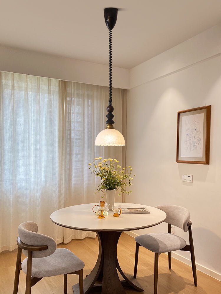 Halcyon Modern Minimalist Arch Wood Pendant Light - Letslighting