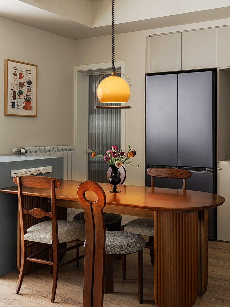 Halcyon Modern Minimalist Arch Wood Pendant Light - Letslighting