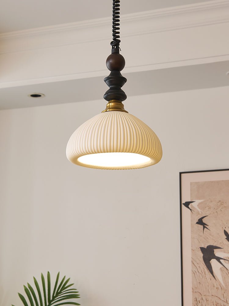 Halcyon Modern Minimalist Arch Wood Pendant Light - Letslighting