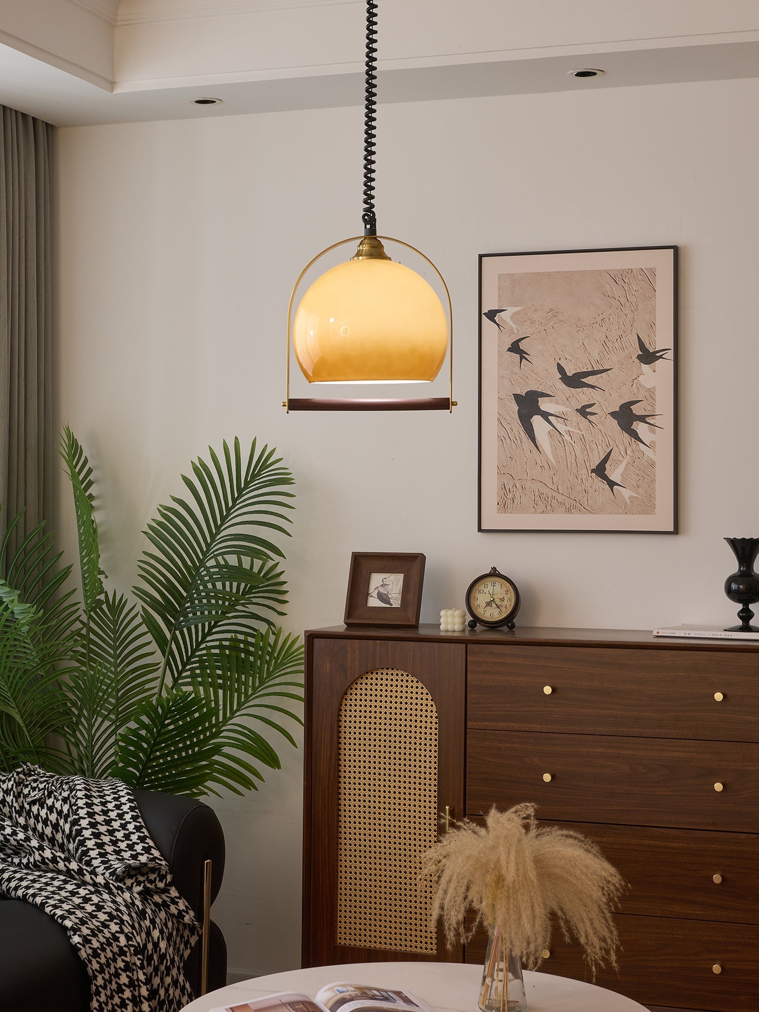 Halcyon Modern Minimalist Arch Wood Pendant Light - Letslighting