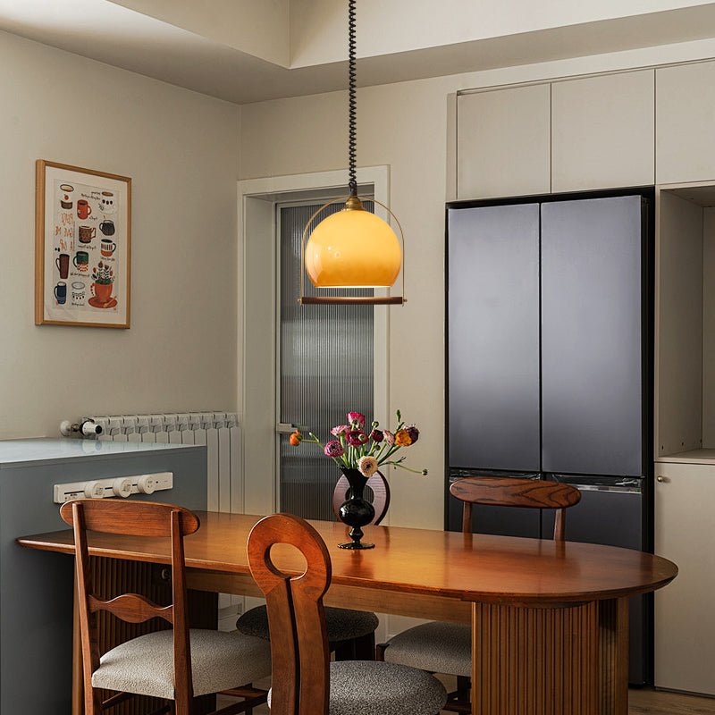 Halcyon Modern Minimalist Arch Wood Pendant Light - Letslighting