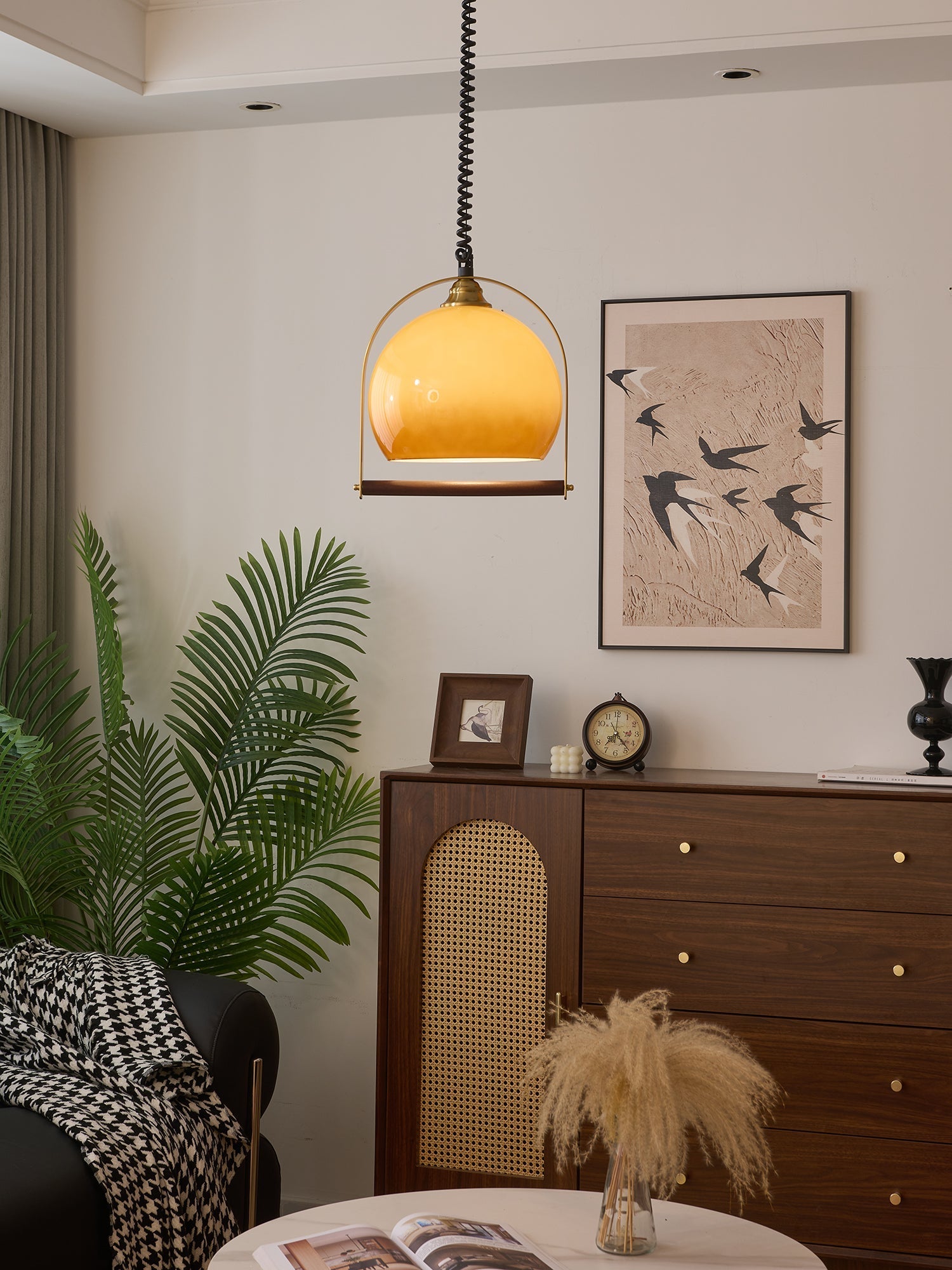 Halcyon Modern Minimalist Arch Wood Pendant Light - Letslighting