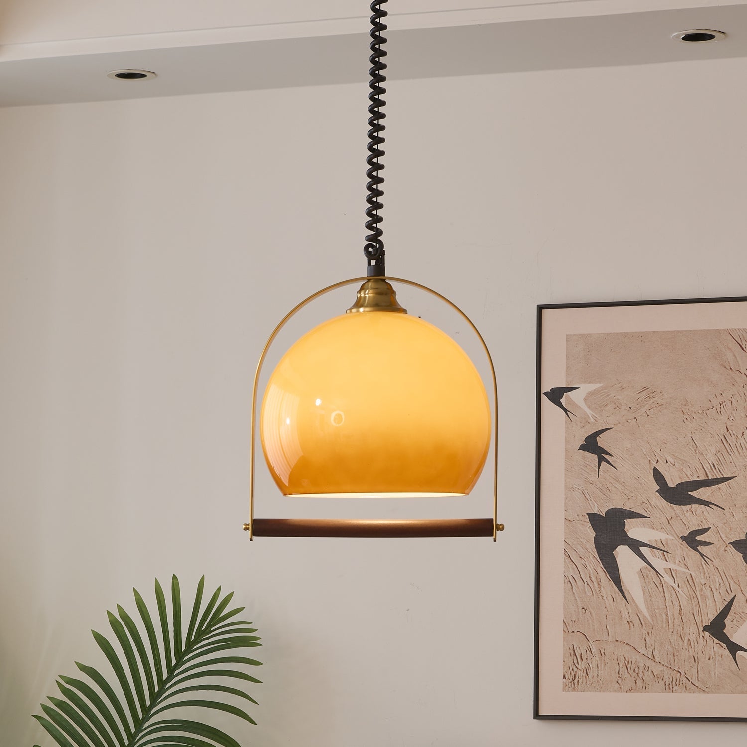 Halcyon Modern Minimalist Arch Wood Pendant Light - Letslighting