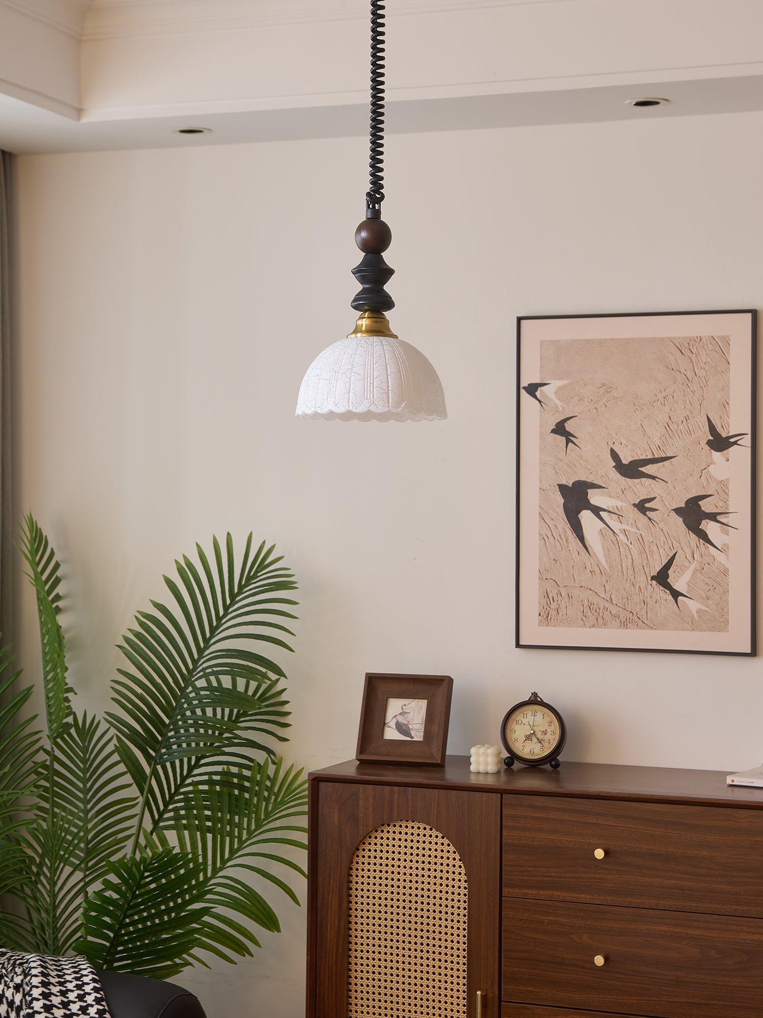 Halcyon Modern Minimalist Arch Wood Pendant Light - Letslighting