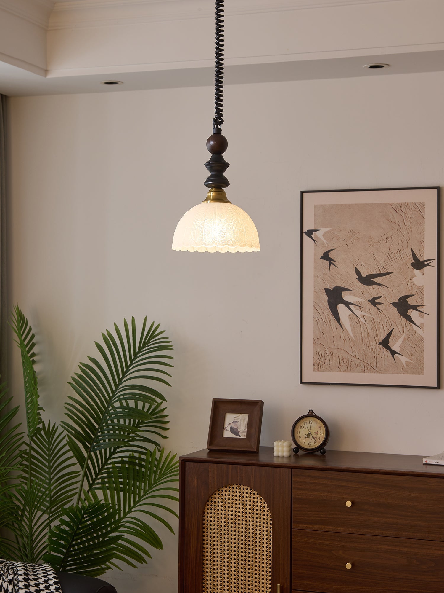 Halcyon Modern Minimalist Arch Wood Pendant Light - Letslighting