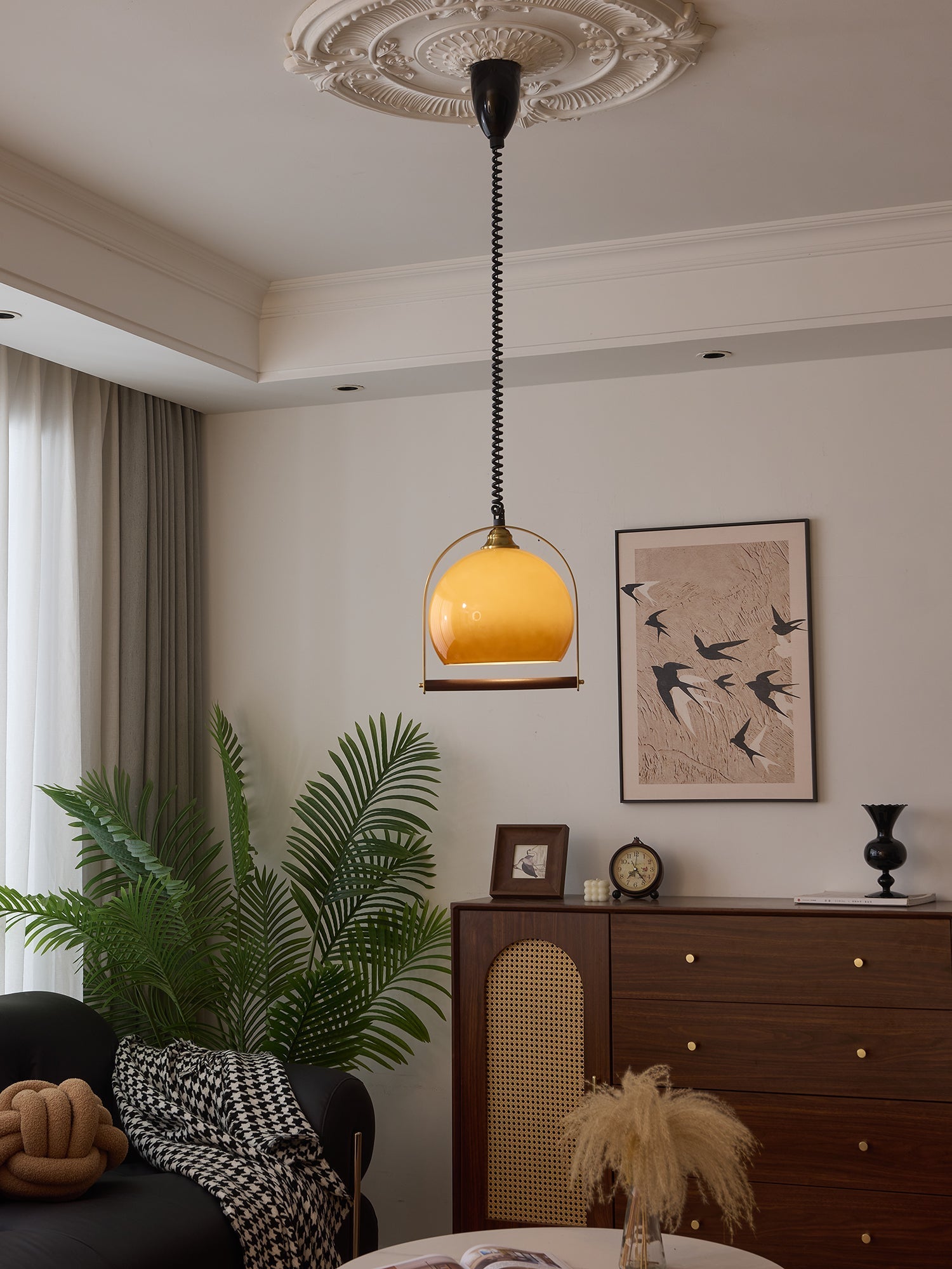 Halcyon Modern Minimalist Arch Wood Pendant Light - Letslighting